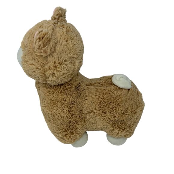 Lambs And Ivy Alpaca Taupe Faux Fur Plush Stuffed Animal Toy Soft And Cuddly - Picture 2 of 10